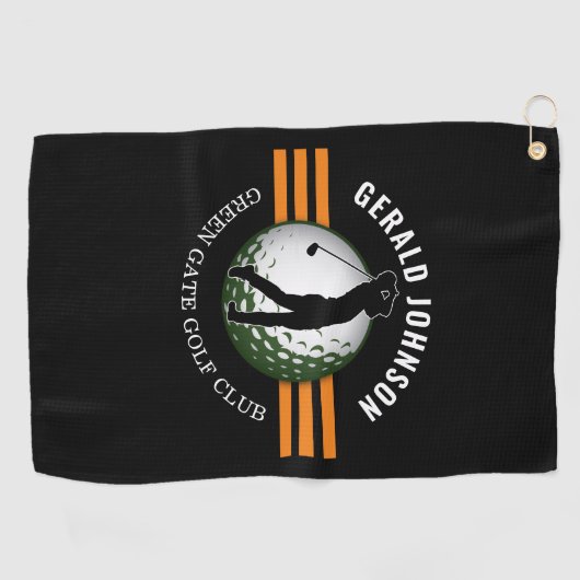 Elegant minimalistisch golfontwerp golfhanddoek (Horizontaal)