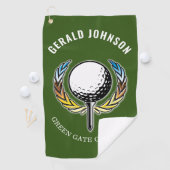 Elegant minimalistisch Golfontwerp Golfhanddoek (Insitu)