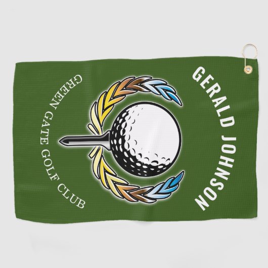 Elegant minimalistisch Golfontwerp Golfhanddoek (Horizontaal)