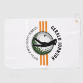Elegant minimalistisch golfontwerp golfhanddoek (Horizontaal)