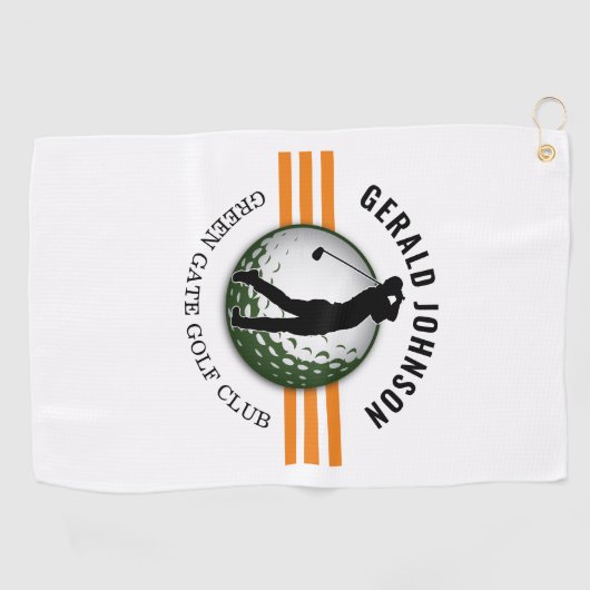 Elegant minimalistisch golfontwerp golfhanddoek (Horizontaal)