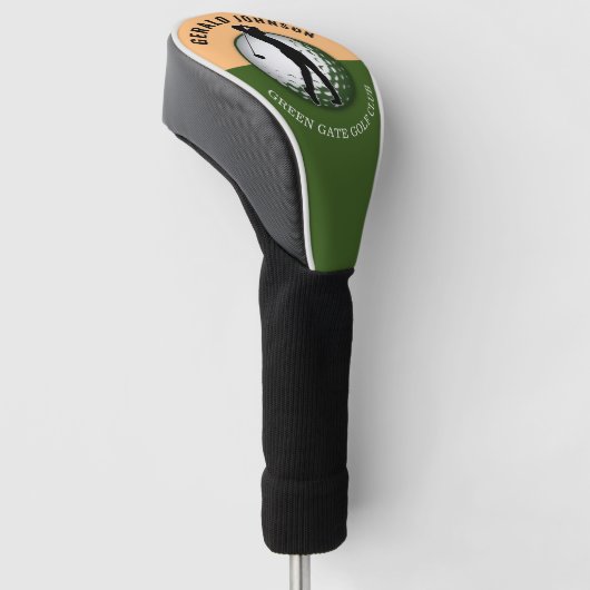 Elegant minimalistisch golfontwerp golfheadcover (Schuin)
