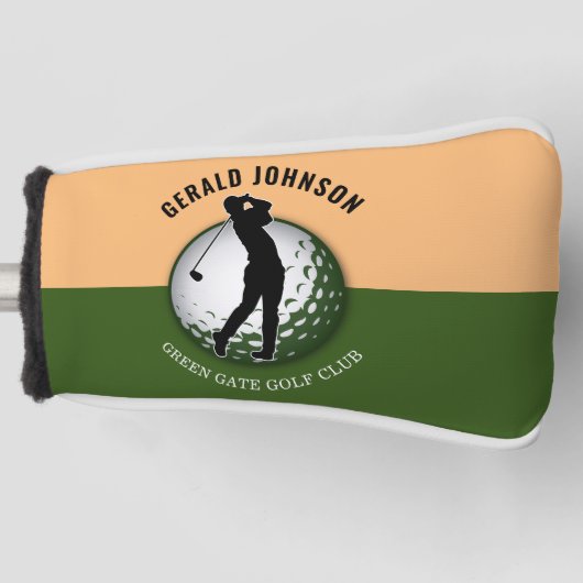 Elegant minimalistisch golfontwerp golfheadcover (Voorkant)