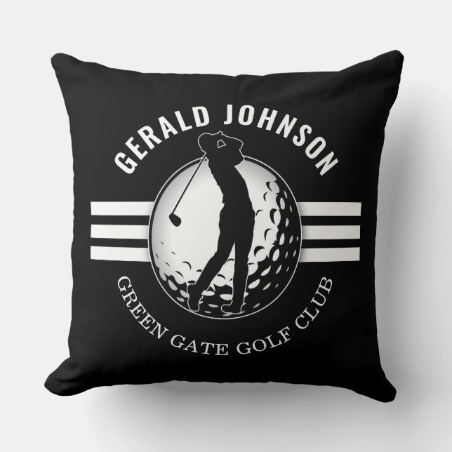 Elegant minimalistisch golfontwerp kussen (Voorkant)
