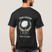 Elegant minimalistisch Golfontwerp T-shirt (Achterkant)