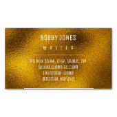 Elegant minimalistisch goud magnetisch visitekaartje (Voorkant)
