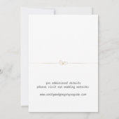 Elegant minimalistisch goud met uitzondering van d save the date (Achterkant)