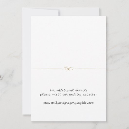 Elegant minimalistisch goud met uitzondering van d save the date (Achterkant)