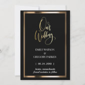 Elegant minimalistisch goud met uitzondering van d save the date (Voorkant)