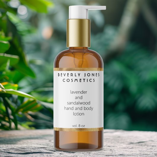 Elegant minimalistisch goud & wit cosmetica label