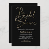 Elegant minimalistisch goud zilver zwart Vrijgezel Kaart (Voorkant / Achterkant)