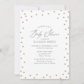 Elegant minimalistisch gouden hart Baby shower Kaart (Voorkant)
