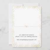 Elegant minimalistisch gouden lint sparen de datum save the date (Achterkant)