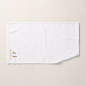 Elegant minimalistisch goudmonogram bad handdoek (Handdoek)