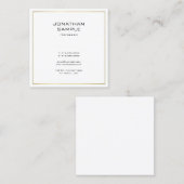 Elegant minimalistisch goudzoeker — Professional Vierkante Visitekaartje (Voorkant / Achterkant)