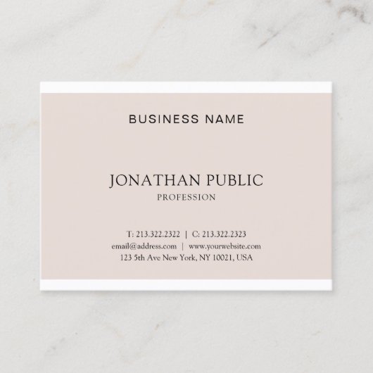 Elegant minimalistisch grafisch ontwerp Profession Visitekaartje (Voorkant)