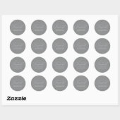 Elegant minimalistisch grijs Afstuderen script Ronde Sticker (Vel)