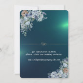 Elegant Minimalistisch Groen Bloemengoud Save the  Date (Achterkant)