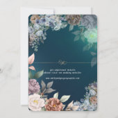 Elegant Minimalistisch Groen Bloemengoud Save the  Save The Date (Achterkant)