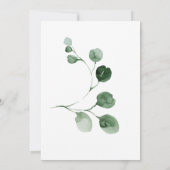 Elegant minimalistisch groen Eucalyptus Casual huw Kaart (Achterkant)
