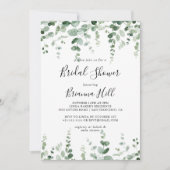 Elegant minimalistisch groen eucalyptus Vrijgezell Kaart (Voorkant)