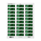 Elegant minimalistisch groen metallic retouradres etiket (Full Sheet)