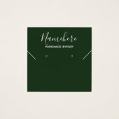 Elegant minimalistisch groen oorscherm vierkante visitekaartjes (Voorkant)