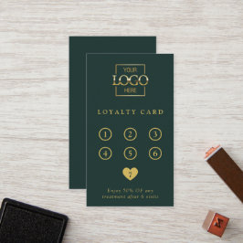Elegant Minimalistisch Groen Professioneel Bedrijf Klantenkaartje