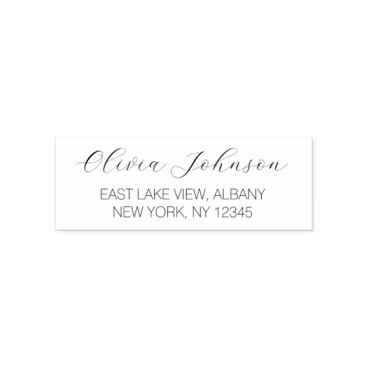 Elegant minimalistisch groot script zelfinkend ste zelfinktende stempel (Design)