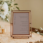 Elegant minimalistisch handschrift aangepast huwel menu<br><div class="desc">Aangepast Elegant Minimalist Stusty Mauve Calligraphy Wedding Menu</div>