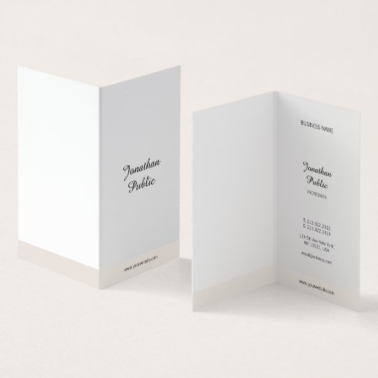Elegant minimalistisch handschrift Professional Ee Visitekaartje (Binnen en buitenkant)