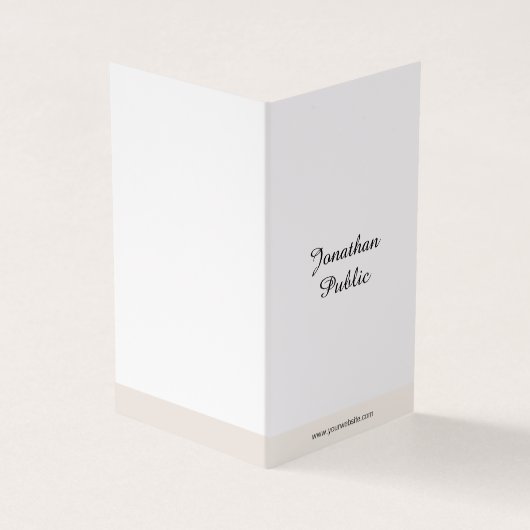 Elegant minimalistisch handschrift Professional Ee Visitekaartje (Buitenkant)