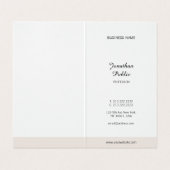 Elegant minimalistisch handschrift Professional Ee Visitekaartje (Binnenkant ongevouwen)