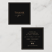 Elegant minimalistisch Hartelijk dank voor de kort Vierkante Visitekaartje (Voorkant / Achterkant)