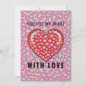 Elegant minimalistisch hartontwerp kaart (Voorkant)