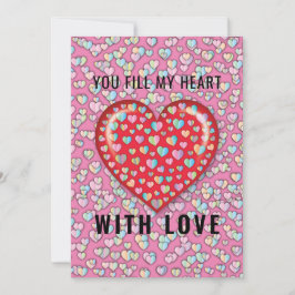 Elegant minimalistisch hartontwerp kaart