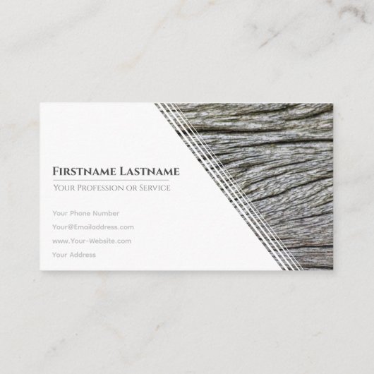 Elegant minimalistisch houtwaren in de vorm van wi visitekaartje (Achterkant)