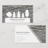 Elegant minimalistisch houtwaren in de vorm van wi visitekaartje (Voorkant / Achterkant)