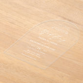 Elegant minimalistisch huwelijk acryl uitnodigingen (Laagn)