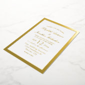 Elegant minimalistisch huwelijk folie uitnodiging (Gedraaid)