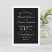 Elegant minimalistisch huwelijk kaart (Staand voorkant)