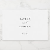 Elegant minimalistisch huwelijk likeurfles etiket (Enkel label)