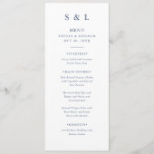 Elegant minimalistisch huwelijk menu (Voorkant)