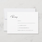 Elegant minimalistisch huwelijk RSVP-Kaarten RSVP Kaartje (Voorkant)