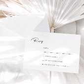 Elegant minimalistisch huwelijk RSVP-Kaarten RSVP Kaartje