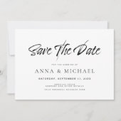 Elegant minimalistisch huwelijk save the date (Voorkant)