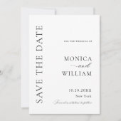 Elegant minimalistisch huwelijk save the date (Voorkant)