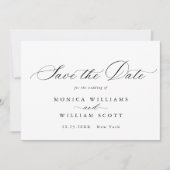 Elegant minimalistisch huwelijk save the date (Voorkant)