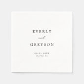 Elegant minimalistisch huwelijk servet (Voorkant)