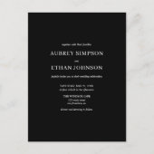 Elegant minimalistisch huwelijk uitnodiging briefkaart (Voorkant)